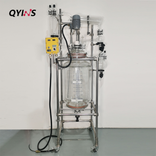 定制高位槽滴加罐防爆雙層玻璃反應釜50L、100L、150L